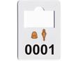 9417861  LMS210 Garderobemerker plast nummerert 1-100 plastmerker med hull til garderobe